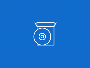 CD in front of a box (Icon)